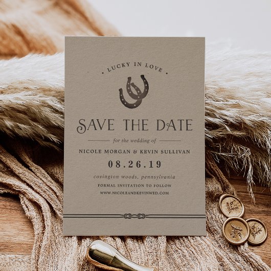 Gelukkig in de liefde | Rustic Kraft Save The Date