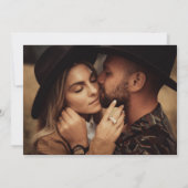 Gelukkig in de liefde | Rustieke Hoefijzers Foto Save The Date (Achterkant)