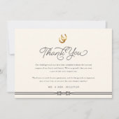 Gelukkig in de liefde | Rustieke Hoefijzers Trouwf Bedankkaart (Voorkant)