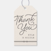 Gelukkig in de liefde | Rustieke Neutrale bruiloft Cadeaulabel (Voorkant)