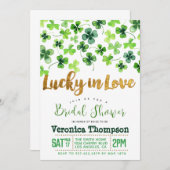 Gelukkig in de liefde St. Patrick's Day Bruidsborr Kaart (Voorkant / Achterkant)