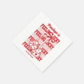 Gelukkig in de liefde vrijgezellenfeest servetten (Hoek)