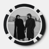 Gelukkig in liefde gouden dobbelstenen casino brui poker chips (Achterkant)