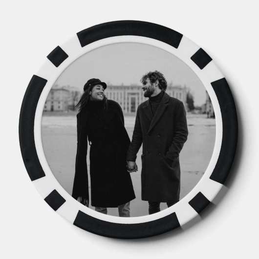 Gelukkig in liefde gouden dobbelstenen casino brui poker chips (Achterkant)