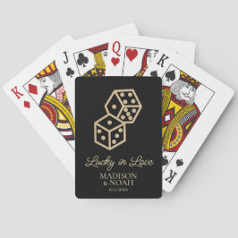 Gelukkig in liefde gouden dobbelstenen casino brui pokerkaarten