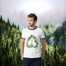 Gelukkig in Liefde Groene Shamrock Hart Saint Patr T-shirt