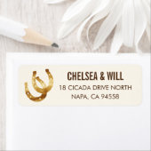 Gelukkig in Liefde Hoefijzer Etiket (Insitu)