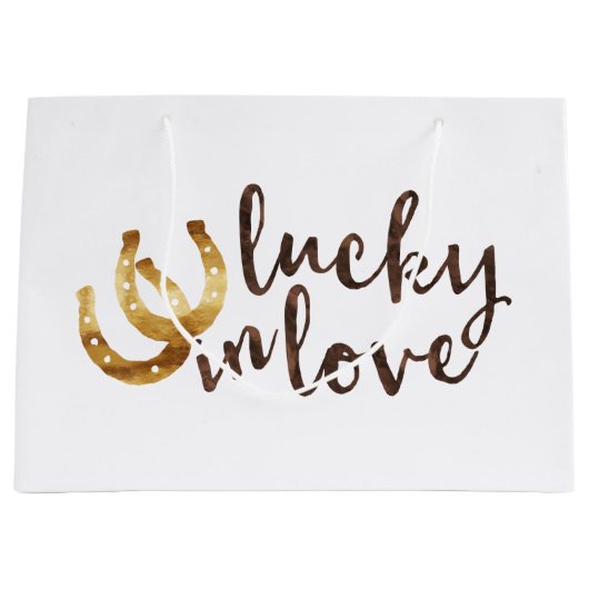 Gelukkig in Liefde Hoefijzer Groot Cadeauzakje (Voorkant)