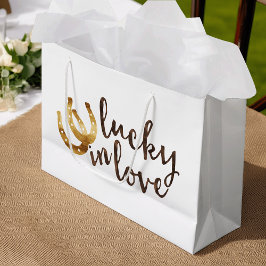 Gelukkig in Liefde Hoefijzer Groot Cadeauzakje