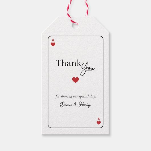 Gelukkig in liefde Huwelijk Cadeaulabel (Voorkant)