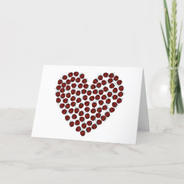 Gelukkig in Liefde Ladybird Hart Valentijnsdag Bedankkaart