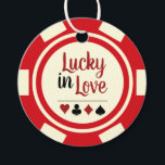 Gelukkig in liefde rode poker chip Las Vegas bruil Bedankjes Labels<br><div class="desc">Trouwen in Las Vegas of een andere leuke casino stad? Of een casino thema bruiloft? Deze rode en gebroken witte "Lucky in Love" gunsttags zouden een perfecte aanvulling zijn op de gunsten van uw gast. Personaliseer uw ontwerp met uw namen in het zwart in het midden, en een trouwdatum, dank...</div>