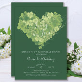 Gelukkig in liefde Shamrock Hart Rehearsal Dinner Kaart