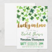 Gelukkig in liefde St. Patrick's Day Bruidsmeisjes Kaart (Voorkant / Achterkant)