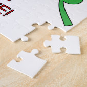 Gelukkig in Love Hearts Clover Legpuzzel (Zijkant)