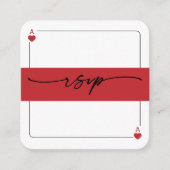 Gelukkig in Love RSVP QR-code bijgevoegde kaart (Voorkant)