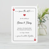 Gelukkig in Love Save the Date uitnodiging (Staand voorkant)
