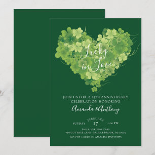 Gelukkig in Love Shamrock Hart Jubileum Kaart