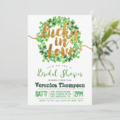 Gelukkig in Love St. Patrick's Day Bruiloftsfeest Kaart (Staand voorkant)