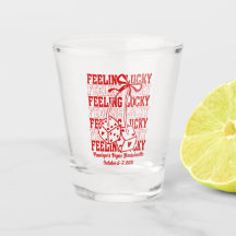 Gelukkig in Love Vegas vrijgezellenfeest shotglas
