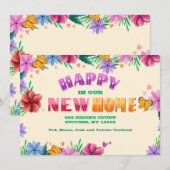 Gelukkig in onze nieuwe mededeling over de verhuiz kaart (Voorkant / Achterkant)