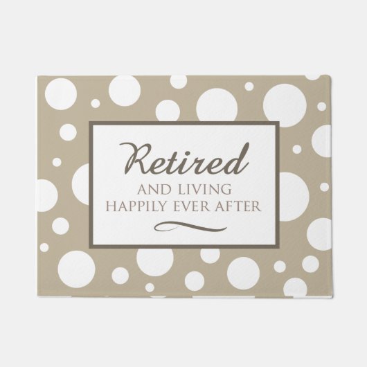 Gelukkig in ruste deurmat (Voorkant)