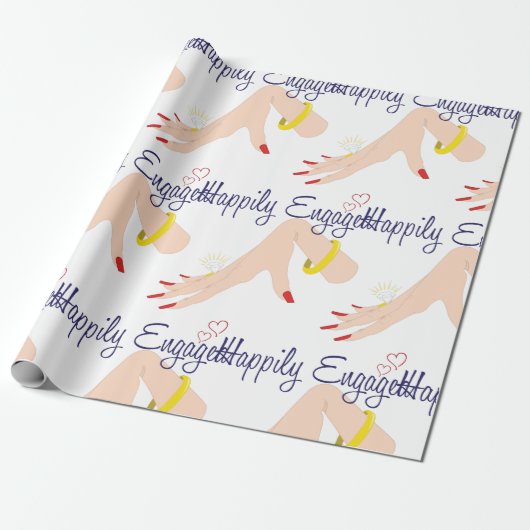 Gelukkig ingeschakeld cadeaupapier (Uitgerold)