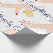 Gelukkig ingeschakeld cadeaupapier (Hoek)