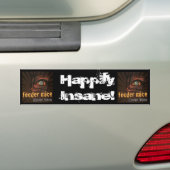 Gelukkig Insane! Bumpersticker (Op auto)