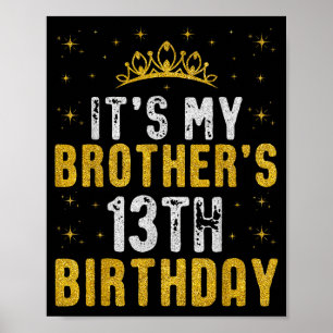 Gelukkig is het de 13e verjaardag van mijn broer 2 poster