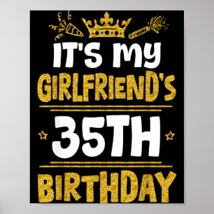 Gelukkig is het de 35e verjaardag van mijn vriendi poster