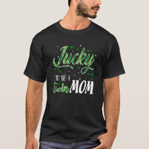 Gelukkig is het een tweelingmam mama die Iers sint T-shirt