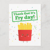 Gelukkig is het Fry Day met Cute French Fries. Briefkaart (Voorkant)