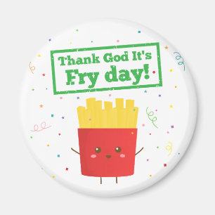 Gelukkig is het Fry Day met Cute French Fries. Magneet