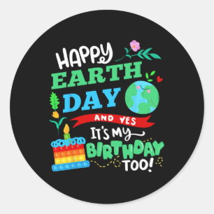Gelukkig is het ook mijn verjaardag! ronde sticker