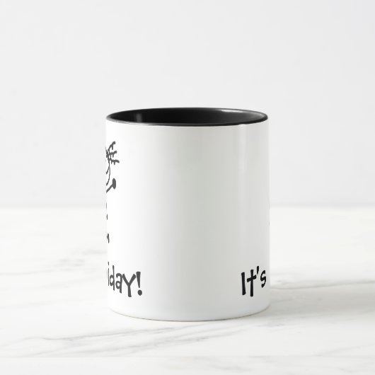 Gelukkig is het vrijdag mok (Midden)