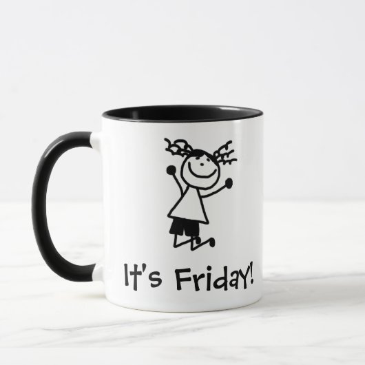 Gelukkig is het vrijdag mok (Links)