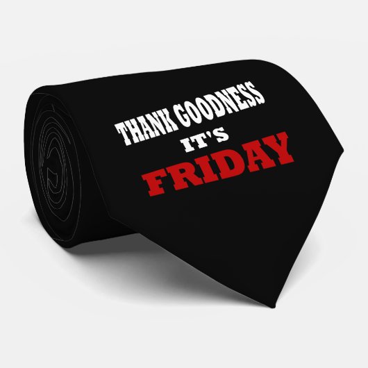 Gelukkig is het vrijdag stropdas (Opgerold)