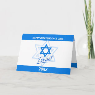 Gelukkig Israël 75 Onafhankelijkheidsdag Blauwe St