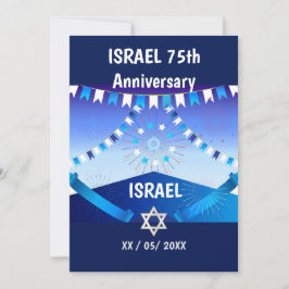 Gelukkig ISRAËL 75ste verjaardag 2023 Kaart