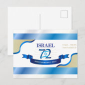 Gelukkig Israël Onafhankelijkheidsdag Jubileum 72 Briefkaart (Voorkant / Achterkant)
