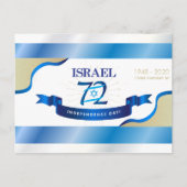 Gelukkig Israël Onafhankelijkheidsdag Jubileum 72 Briefkaart (Voorkant)