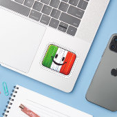 GELUKKIG ITALIË STICKER (Laptop met iPhone)