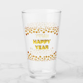 Gelukkig jaar & gouden confetti glas (Voorkant)