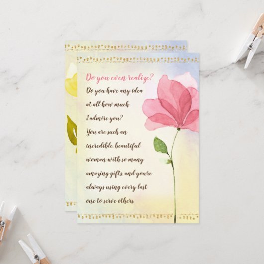 Gelukkig, je bent Worthy! Kaart (Voorkant / Achterkant in situ)