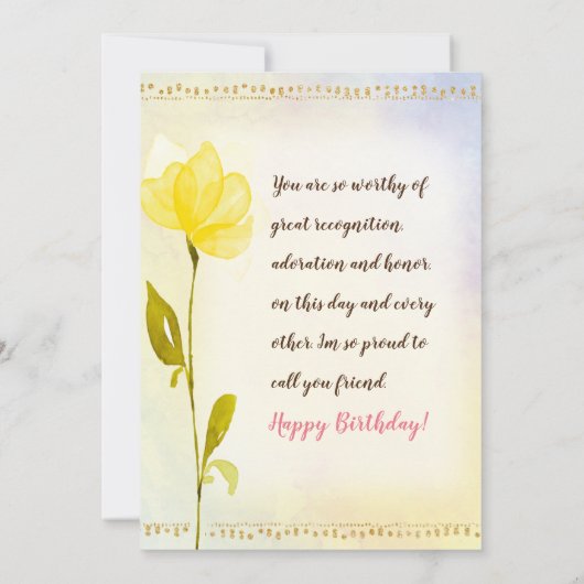 Gelukkig, je bent Worthy! Kaart (Achterkant)