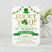 Gelukkig jij! Uitnodigingen van Patrick's Day (Staand voorkant)