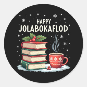 Gelukkig Jolabokaflod Gezinsfeest Cadeau Ronde Sticker