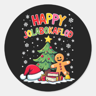 Gelukkig Jolabokaflod Gezinsfeest Cadeau Ronde Sticker