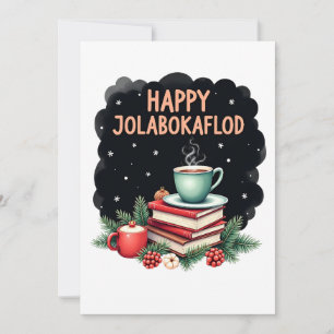 Gelukkig Jolabokaflod Gezinsviering Geschenk Feestdagenkaart